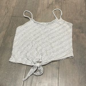 Light grey and white tank top for juniors, size small.